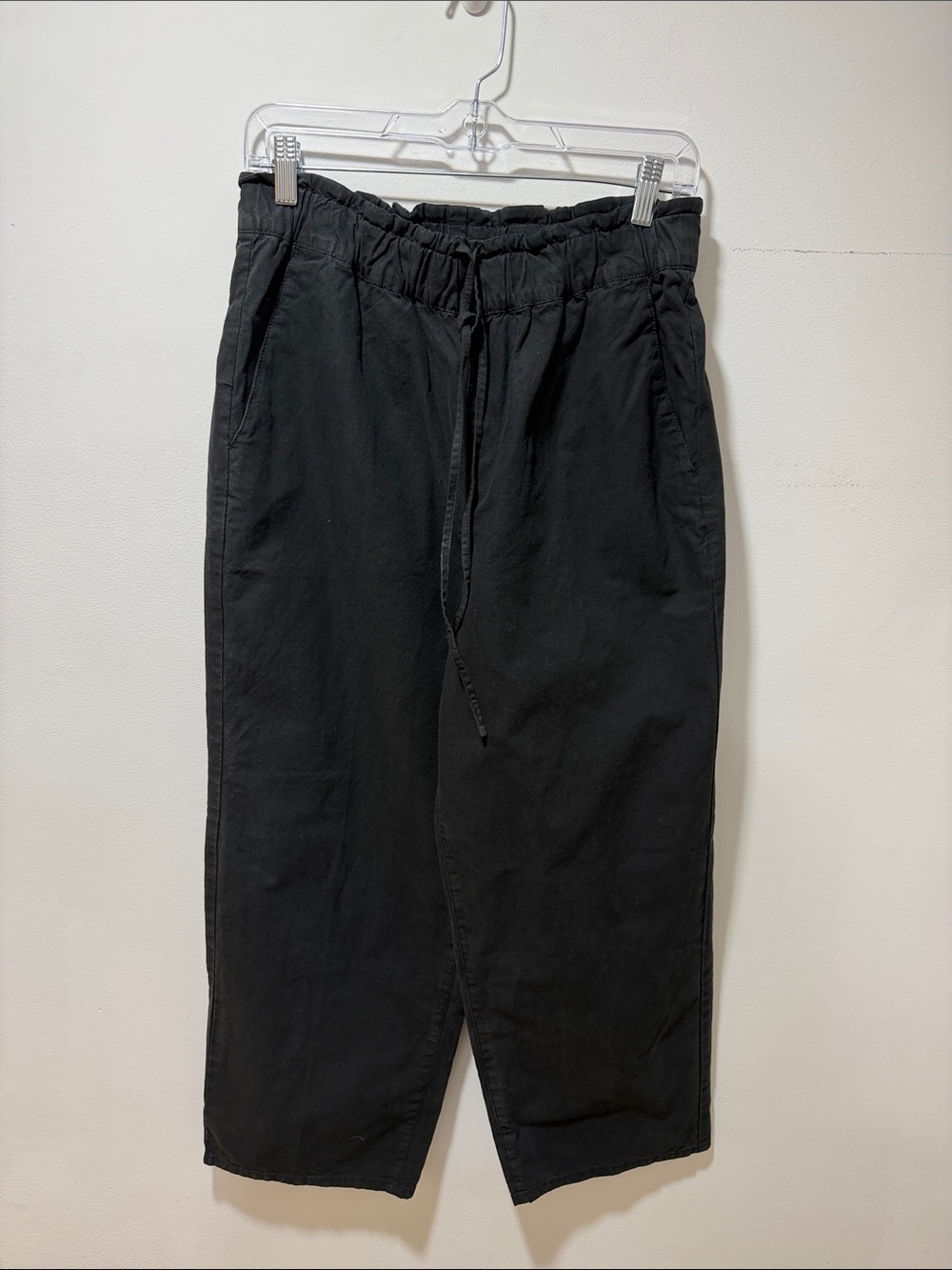 NWT J Crew Women Palazo Linen Lightweight Crop Pant SMALL Wide Leg Coastal Beach